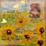 Mixed Media Acrylic Class of Sunflowers, Cherry Blossoms or Poppies