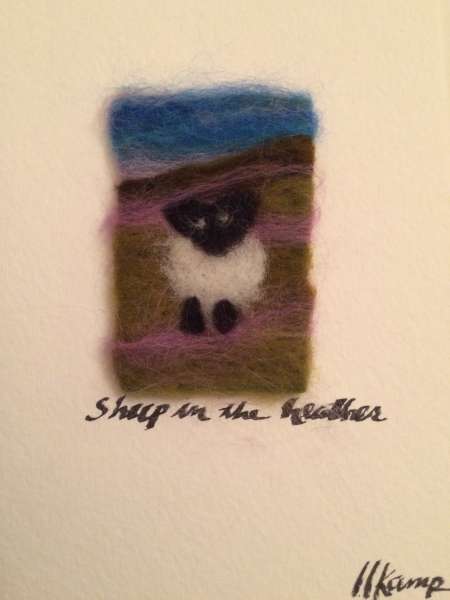 Card: Sheep in the heather