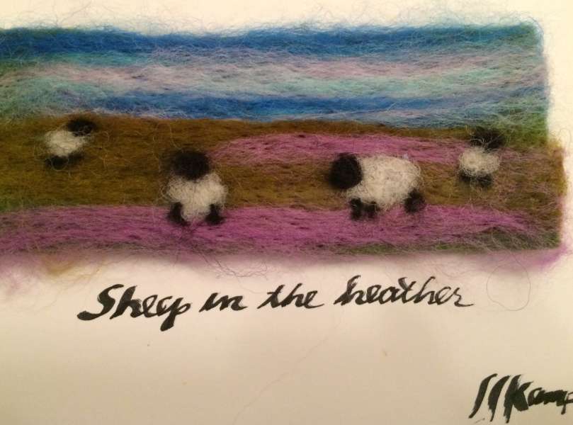Card: Sheep in the heather #2